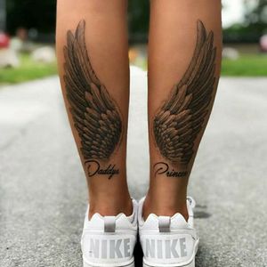 2PCS The Angel's Wing Temporary Tattoo Stickers For Men Women Leg Arm Body Art Temporary Tattos Waterproof Flash Decals Tatoos