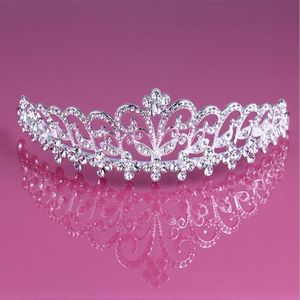 Strass Tiara Hochzeit Haar Fascinator Hüte Schmuck Strass Tiara Ohrring Günstige ganze Mädchen Abend Prom Zubehör HT1187y