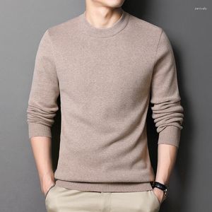 Men's Sweaters Thick Blend Wool Sweater Autumn & Winter O-Neck Knit Clothing Male Long Sleeve Warm Knitwear Pullover