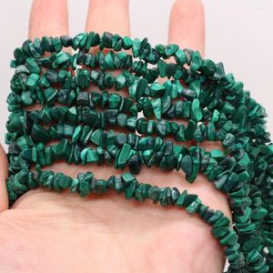 Pärlor Natural Stone Malachite Oregelbunden form Mörkgrön Loose Spacer Pärled för smycken Making DIY Armband Halsband Accessorie