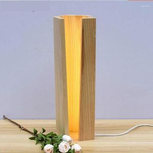 Table Lamps Luminaria De Mesa Usb Led Desk Wooden Christmas Gifts Bedroom Modern Lamp Top Decorative Office Light