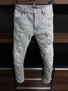 DSQ Phantom Kaplumbağa Kot Penerler Mens Lüks Tasarımcı Kot Sıska Yırtık Serin Adam Nedensel Delik Denim Moda Markası Fit Jean Man Yıkalı Pantolon 60819