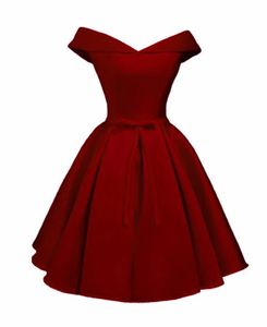 Short Homecoming Dresses Bow Satin Pockets Art Deco-inspired Neck Lace-up Party Gowns Princess Plus Size Mini Birthday Prom Graudation Cocktail Party Gowns 91