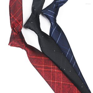 Bow Ties Linbaiway 2023 Brand Business Neckties For Mens Wedding Gravata Corbatas Neck Solid Color Black Red Cravat Tie