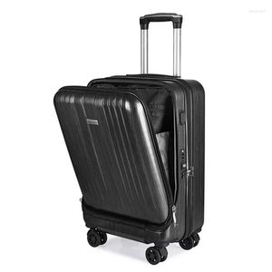 Koffer Reise Koffer Kabine Rolling Gepäck mit Laptop -Tasche Frauen Trolley Lade USB -Männer gehobene Business Box