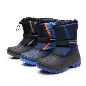 Stivali Stivali da neve invernali per bambini Per bambine Casual Cotone imbottito Scarpe calde Ragazzi Antiscivolo Suola in gomma impermeabile Bambino Peluche 230721