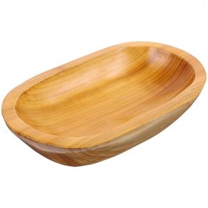 Dinnerware Sets Candy Bowl Decorative Tray Creative Wood Wooden Trim Mango Bread Desktop Fruit Plate Serving