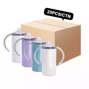 Новая сублимация на 12 унций пустые изолированные чашки Sippy Cups из нержавеющей стали.