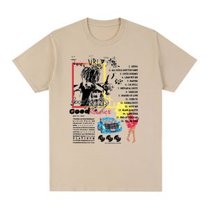ジュースWRLDビンテージTシャツヒップホップラップミュージシャンファッションカジュアルボーイズガールズギフト綿男性Tシャツ新しいTシャツレディーストップス