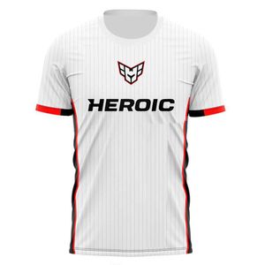 Erkek Tişörtleri Yeni 2023 Kahraman Takım Üniformaları E-Sports CSGO Kısa Knapı Jersey Hayranlar Supportist Konforlu T-Shirt Özel İsim Tees Damla gemisi