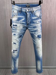DSQ Phantom Turtle Jeans Men Jeans Jeans Mens Luxury Designer Jeans Скинни разорванные крутые парня причинную дыру джинсовой бренд Fat Jean Man Washed Pant 60829