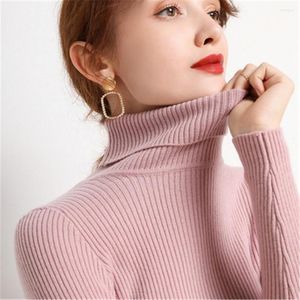 Women's Sweaters Korean Knitted Jumper Autumn Winter Tops Turtleneck Pullovers Casual Women Shirt Long Sleeve Short Slim Sweater Girls