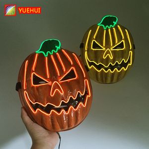 Maschere per feste Halloween Tipi multipli Maschera per luci al neon LED Pumpkin Purge Horror Glowing For Dark Night 230721