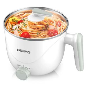 1PC Didimo Electric Hot Pot: Cook Noodles snabbt säkert med kraftjustering, övervärmningskoka torrt skydd - Perfekt för universitetets sovsalar!