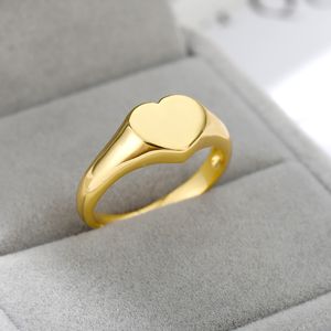 Anelli a forma di cuore per le donne Anelli di fidanzamento di nozze in acciaio inossidabile color oro Regalo di anniversario di gioielli femminili Spedizione gratuita