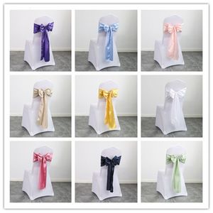 SASHES 10/50/100st/parti Satinstol Sashes Bow Wedding Chnot Ribbon Diy Ties for Party Event El Banquet Chnor Dekorationer 230721