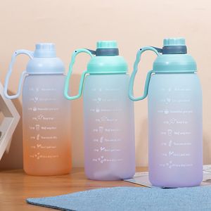 Water Bottles Portable Outdoor Sports Cute Straight Drink 1.8L Fashion Bottle With Handle BPA Free Plastic Eco-Friendly