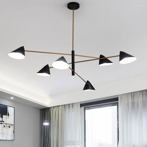 Lustres lustre moderno designer de ferro industrial pendurado lâmpada para sala de estar quarto decoração nórdica iluminação interna pingente