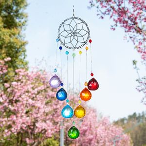 Decorazioni da giardino Hanging Crystal Lighting Ball Pendant DIY Tree Of Life Ciondolo Crystal Ball Sun Catcher Crystal Ball Prism per Outdoor Home 230721