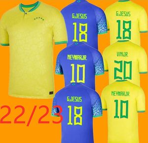 2022 축구 저지 Camiseta de Futbol Paqueta 브라질 Coutinho 축구 셔츠 예수 Marcelo Pele Casemiro Brasil 22 Maillots 축구 남자 여자 아이들 세트 888