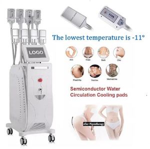 Kraftfull 8 Cryo Slimming Plates Cool Body Sculpting Fat Freeze Cryolipolysis EMS Cellulite Reduction Radiofrekvens Fat Minska huden Dra åt skönhetsmaskinen