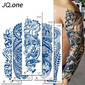 Juice Ink Tatuaggi Body Art Lasting Impermeabile Autoadesivo del tatuaggio temporaneo Eye Clock Tatoo Arm Fake Full Arm Tatto Women Men
