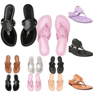 2023New sandal free shipping miller embossed snake leather designer slides slippers womens white black patent yellow pink Silver flip flops ladies size36-43