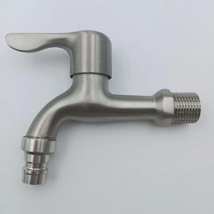 Torneiras de pia de banheiro Metal escovado tomadas de fábrica Torneira de água fria torneira rápida para uso doméstico Bibcock lavatório máquina de lavar