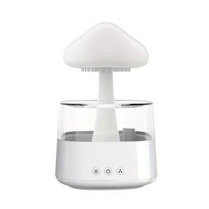 Rain Cloud Humidifier,Cute Humidifier,Oil Diffuser, Cloud Light, Mushroom Humidifier For Bedroom And Desk, The Sound Of Rain Helps You Sleep And Relax