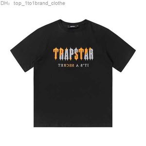 Wysokiej jakości małe koszulki Trapstar T Shirt Designer koszule czarno-biały szary tęczowy kolor letni sport moda na top krótki rękaw EUR rozmiar S-xl 12 Trapstar SR2A