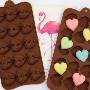 Baking Moulds 2023 Heart Chocolate Molds 15 CavityDiamond Love Shape Silicone Wedding Candy Cupcake Decorations Cake Mold 3D