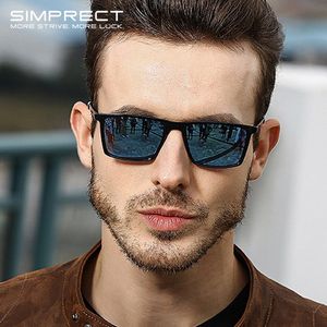 SimPrect Rectangle Polarised Solglasögon för män 2023 Lyxvarumärkesdesigner UV400 Högkvalitativ Fashion Square Sun Glasses Oculos