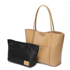 Abendtaschen Split Leder Damen Schulter geeignet für vier Jahreszeiten Handheld Big Bag Mode Mädchen Diagonal Straddle Extra groß