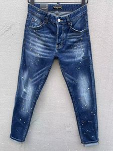 DSQ Phantom Turtle Jeans Män Jeans Mens Luxury Designer Jeans Skinny Ripped Cool Guy Causal Hole Denim Fashion Märke Fit Jean Man Washed Pant 60841