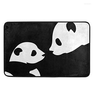 Ковры приветствуют дверь коврик черный мультфильм панда входные коврики в помещении открытые передние коврик