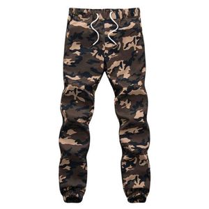 Bawełniany męski jogger jesienna ołówek harem spodnie mężczyźni kamuflaże spodni wojskowy luz komfortowe spusty ładunkowe kamuflaż jakość254x