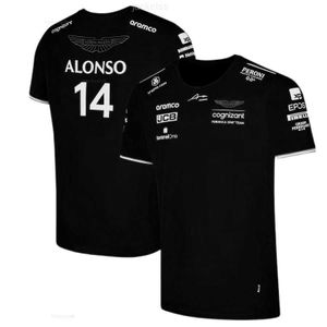 Herr t-shirts 2023 Aston Martin F1 Men's T-shirt Collection Alonso Hat med kort ärm mode tee topp sommar överdimensionerade barn kläder