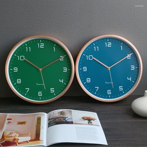 ウォールクロック韓国MJKモダンシンプルな時計リビングルーム北欧光の豪華なクリエイティブホームベッドルームサイレント