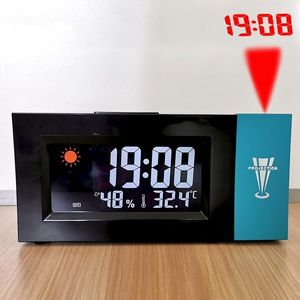 Desk tabellklockor Projektion Digital Alarm Clock Date Snooze Funktion Justerbar vinkel Backlight Projector LED med tid 230721