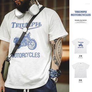 T-shirt da uomo Maden Workwear Retro Motorcycle Graffiti Stampa manica corta girocollo sottile T-shirt mercato piccolo 2023 Summer Graphic Tees