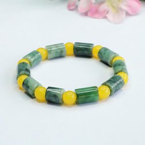 Strand 8 12 mm klasa A Myanmar jadeite bransoletka mężczyźni kobiety leczące kamień szlachetny