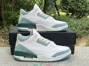 Дизайнерские баскетбольные туфли 3S 3 Счастливые зеленые белые нефритские мужчины женские кроссовки кроссовки