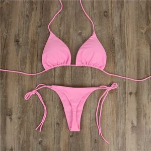 Kvinnors 2023 Sexig spet Thong Set Women Bandage Push Up Padded Swimsuit Summer Beach Bathing Suit Bikini Badkläder H230515 H230524