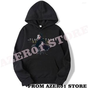 Erkek Hoodies Bir Veba Masalı Requiem Med Kış Erkekler/Kadın Hooded Tatlı Sokak Giyim Uzun Kollu Oyun Sweatshirt