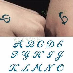 Adesivo de tatuagem temporária à prova d'água Letras maiúsculas em inglês alfabeto palavra de tatuagem A-O P-Z adesivos de tatuagem flash tatoo tatuagens falsas