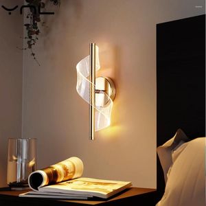 Lampada da parete moderna Nordic Light Applique LED Comodino interno per la casa Decora Camera da letto Soggiorno Illuminazione interna
