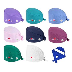 Beanie/Skull Caps Fashion Berretto chirurgico floreale Baotou Flower Print Phary Negozio di animali Donna Medici Infermiera Cappello da dottore Drop Delivery Accessori Ha