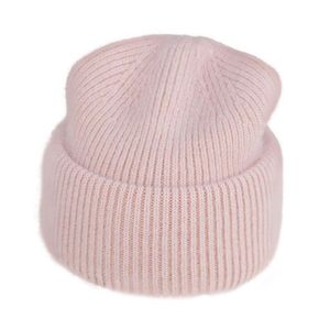 Beanie/Skull Caps Rabbit Fur Winter Hats For Women Fashion Warme Beanie Solid Adt er Head Cap Delivery Accessories Scarves Handskar