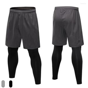 Shorts de corrida masculinos, roupas de treino, calças esportivas, tudo em um, roupas esportivas para respirável, secagem rápida, roupas esportivas