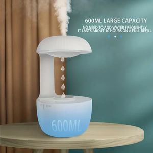 1pc New Creative Water Drop Backflow Anti-gravity Humidifier Home USB Small Desktop Creative Home Desktop Office Bedroom Home Small Spray Cute Aesthetic Stuff